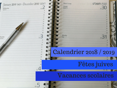 calendrier vacances fêtes
